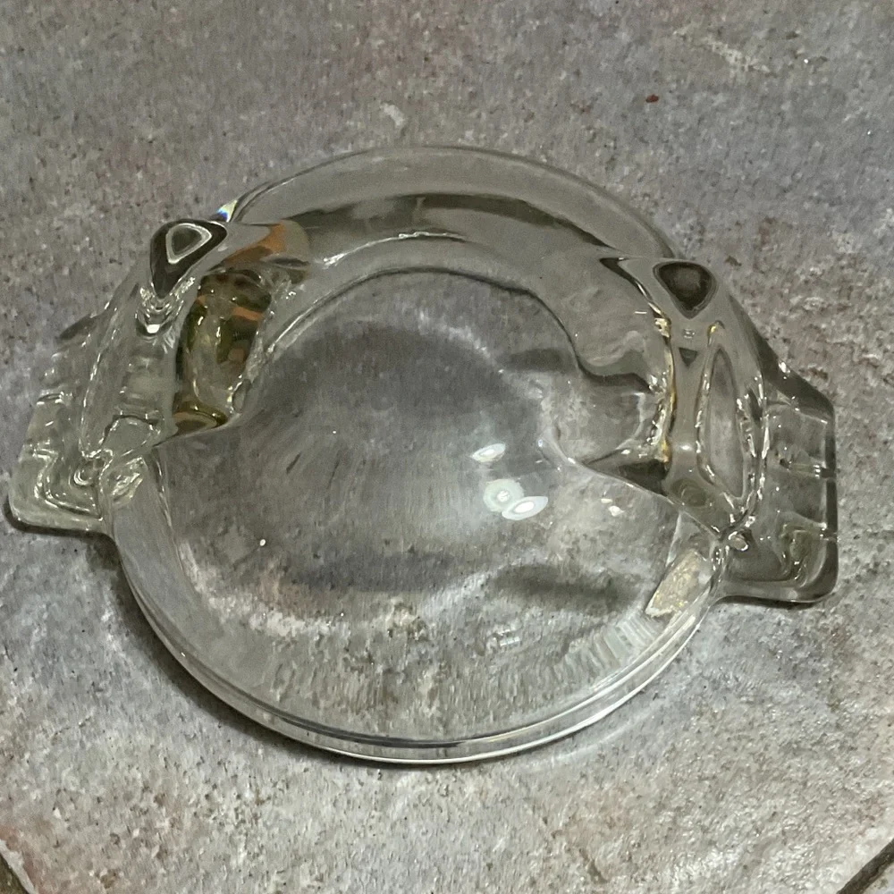 Elegant Clear federal glass ashtray.